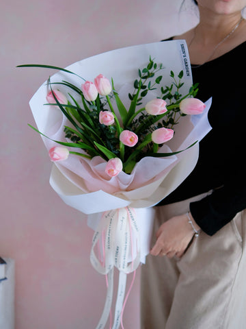 Bó Hoa Tulip Hồng - Hoa Tươi Sóc Trăng
