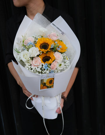 Bó Hoa Hướng Dương mix - Hoa Tươi Sóc Trăng