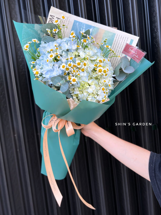 Bó Hoa Cẩm Tú Cầu Mix Cúc Tana